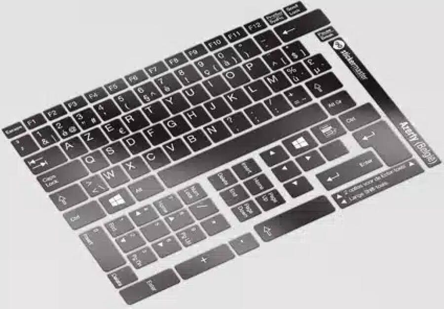 AZERTY (België) Toetsenbord Letters Stickers Zwart