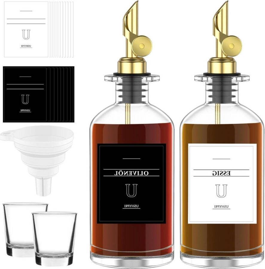 Azijn-oliefles set keuken oliedispenser koffiesiroop mondspoeling dispenser badkamer