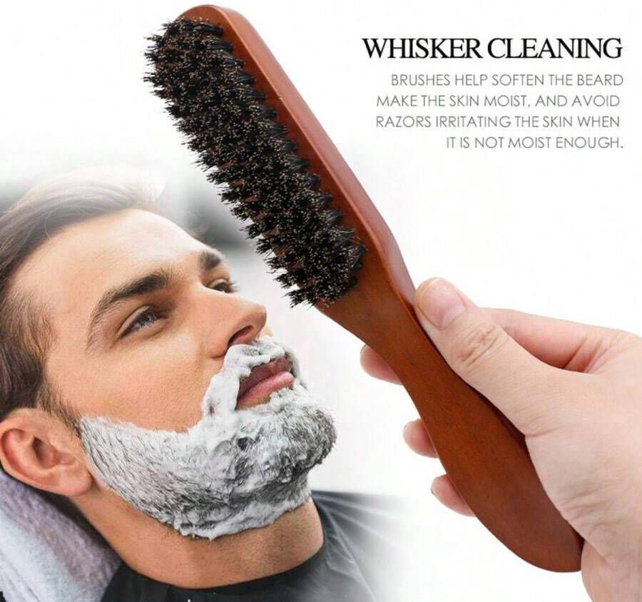 Baard Borstel Van Hout Baard Verzorging Baardstijler Houten Baardborstel Baardkam
