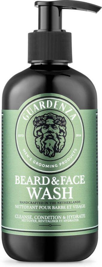 Merkloos Sans marque Baard & Face wash 250 ml baardshampoo – gezichtsreiniger – 100% natuurlijk