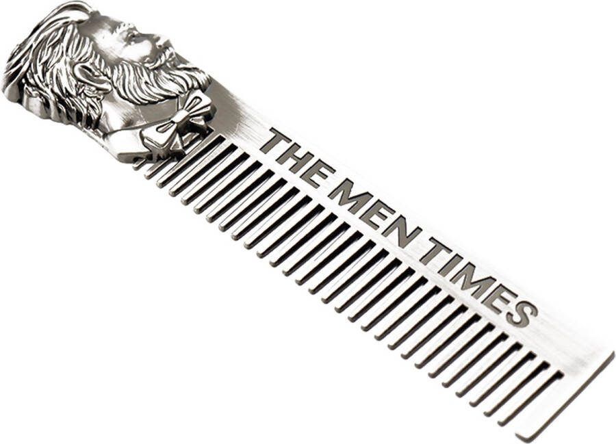 Andriez Baardkam Baardborstel Baardstijler RVS Kam voor Baard The Man Times Heren