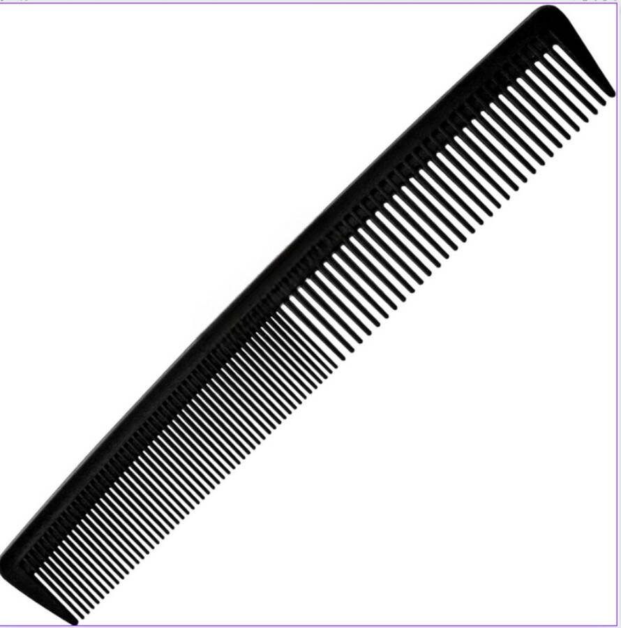 Baardkam Tondeuse Kam Carbon Voor Onderweg 17 CM Zwart