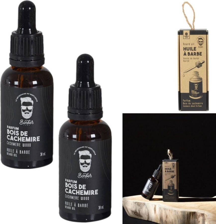 Baardolie korte tot medium baard met kasjmierhout parfum Cosmetic Club 2 x 30ml