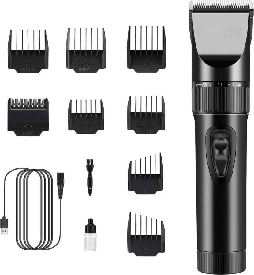 Baardtrimmer professionele tondeuse heren tondeuse precisietrimmer heren lange tondeuse scheermesset voor kinderen gezinnen USB oplaadbaar Baardtrimmer