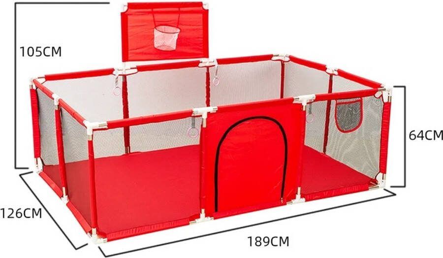 Baby Boxen Indoor Baby Corralitos Veiligheidsbarrières Basketbal Baby Activiteit Gym Grote Parken Voor Baby Groundbox Hek Rood