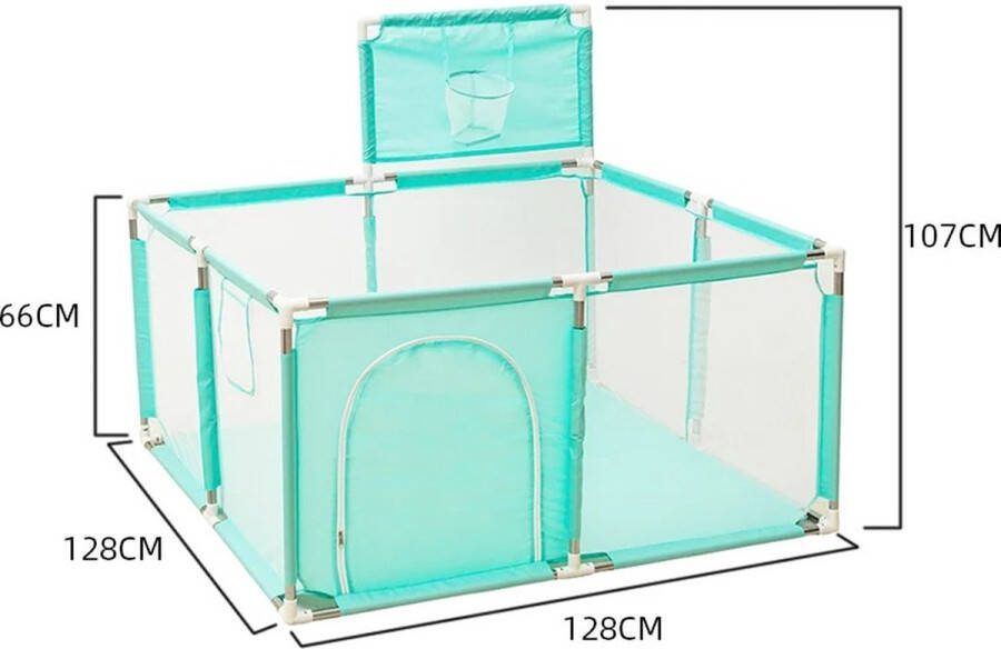Baby Boxen Indoor Baby Corralitos Veiligheidsbarrières Basketbal Baby Activiteit Gym Grote Parken Voor Baby Groundbox Hek Groen vierkant