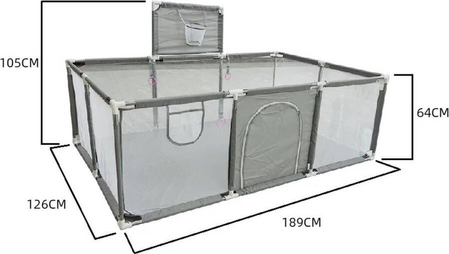 Baby Boxen Indoor Baby Corralitos Veiligheidsbarrières Basketbal Baby Activiteit Gym Grote Parken Voor Baby Groundbox Hek Grijs