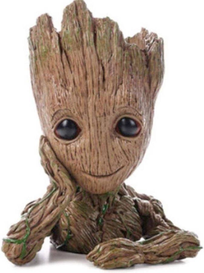 Baby Groot Bloempot Figuur Decoratie Aquarium Hout-Look Pennenhouder Binnenontwerp Bloempot