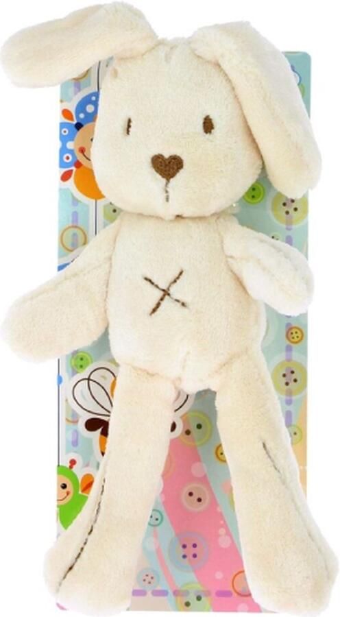 Baby Konijn Wit Super Zacht Pluche Knuffel Staand 30 cm {Bunny Plush Toy Speelgoed Knuffeldier Knuffelpop voor kinderen jongens meisjes Haas Konijntje Konijnen Dier Dieren Boerderij Cadeau}