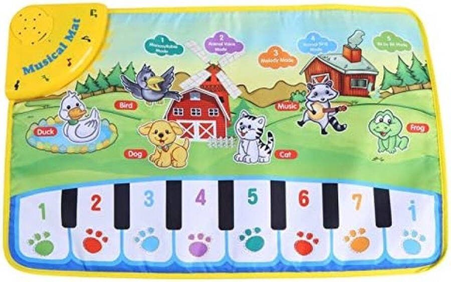 Baby Muziekmat Muzikale Pianomat Toetsenbord Piano Speelmat Muzikale Mat Toetsenbord Speelkleed Muzikale Deken Instrument Speelgoed voor Kinderen Peuter Meisjes JongenPiano s keyboards