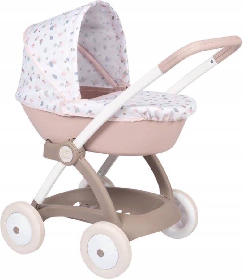Baby Nurse kinderwagen voor poppen en poppen inklapbare kap opbergmand Beige met verstelbare handgreep