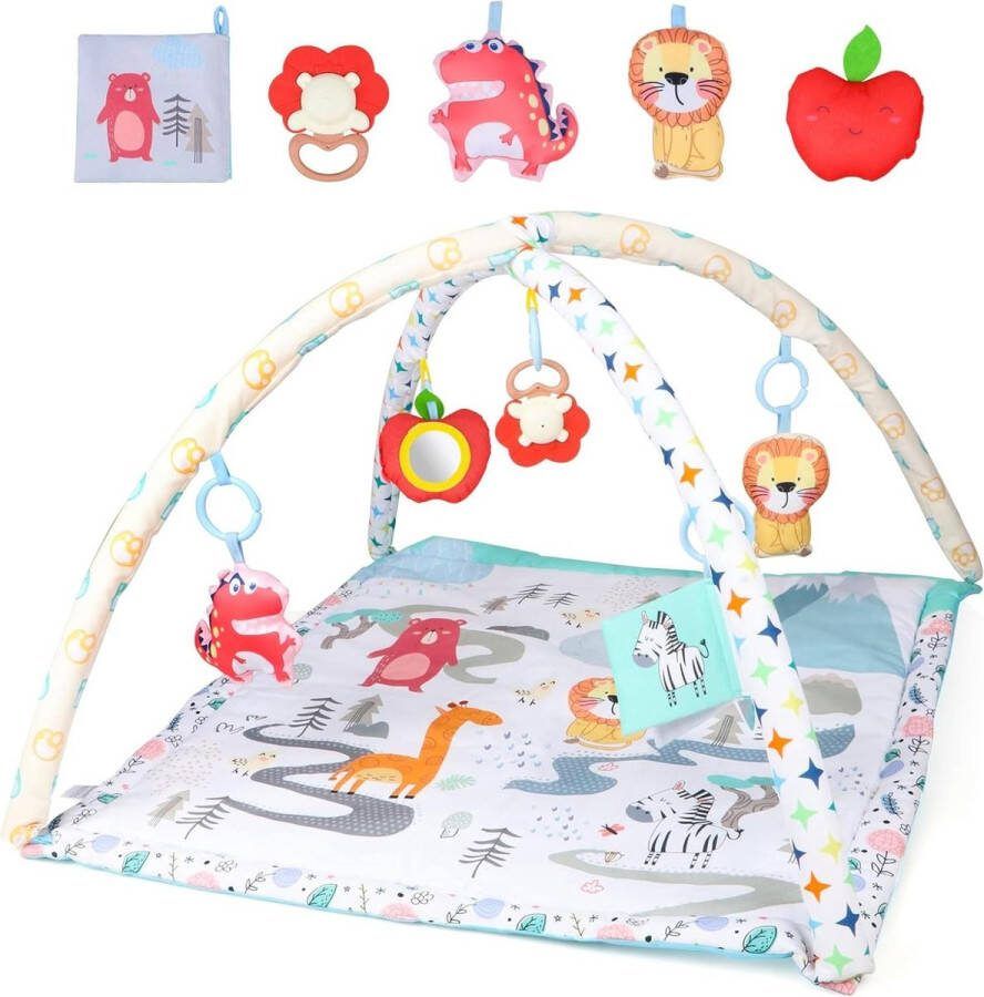 Baby Play Gym Activity Gym met 2 Vervangbare Mat Covers en 5 Speelgoed Cognitieve Ontwikkeling voor Kinderen
