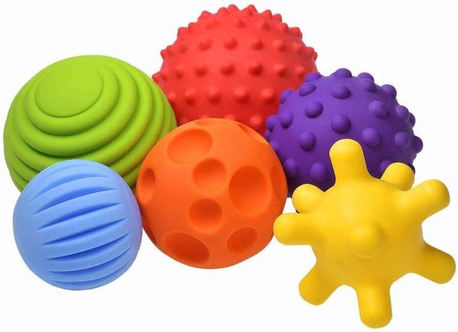Baby Sensory Balls Getextureerde Set van 6 Ballen Fidget Toys Packet Badspeelgoed voor Baby s en Peuters Montessori Speelgoed 1 Jaar Baby Speelgoed 0-6 Maanden