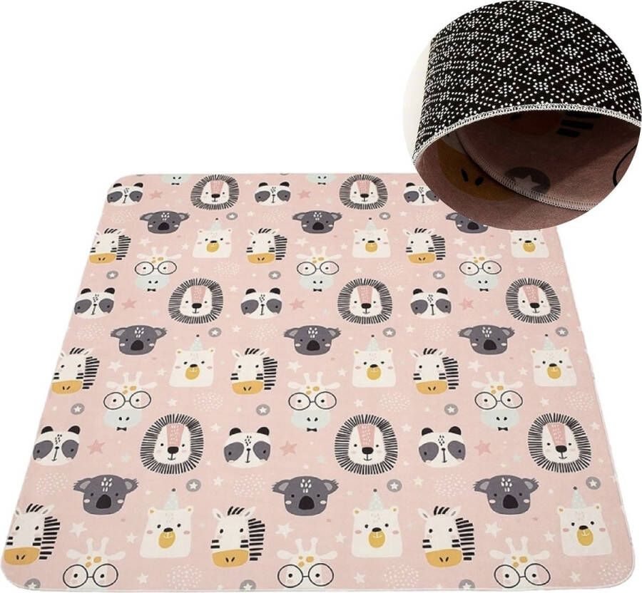 Baby Speelkleed Antislip Speelkleed Opvouwbaar Kruipmat Kinderen Baby Tapijt 150 X 150 Cm Voor Kinderkamers Speelkamers Wasmachines Wasbaar Kindermat (Schattig)