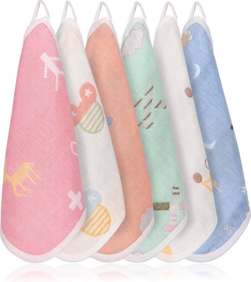 Baby Washandjes Soft Mousseline-washandje voor baby's Gezichtshanddoeken voor pasgeborenen met een gevoelige huid 6