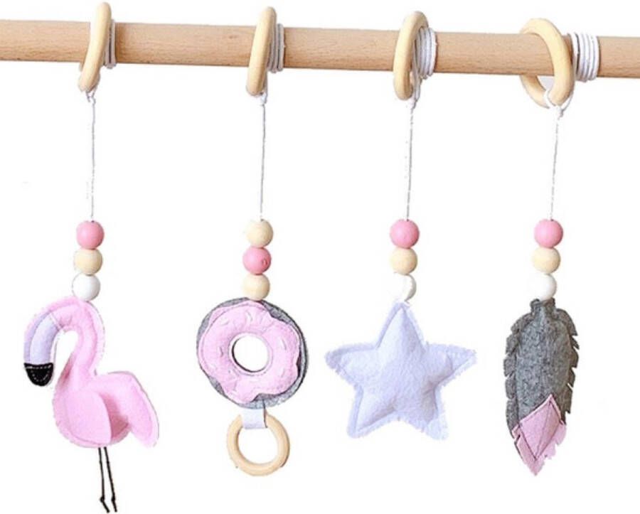 Babygym hangers Boxmobiel hangers Hangspeelgoed Speeltjes voor de babygym vogel ster donut blad