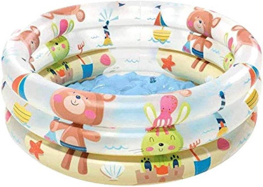 Babyzwembad met 3 ringen Strandmatjes toevoegen Kinderzwembad