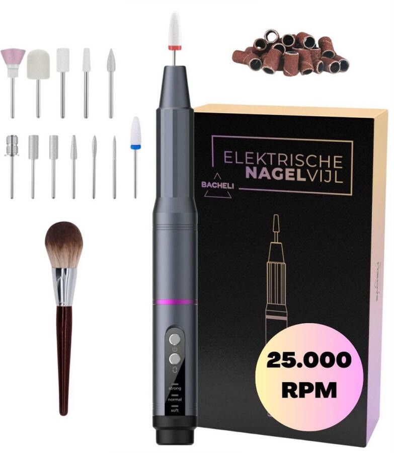 Bacheli Elektrische Nagelvijl – Nagelfrees – Manicure en Pedicure Set – Nagelvijl Complete Set – Pedicureset Professioneel