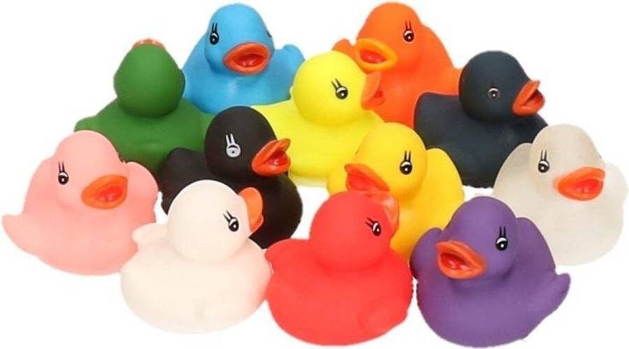 Badeendjes gekleurd 12 stuks
