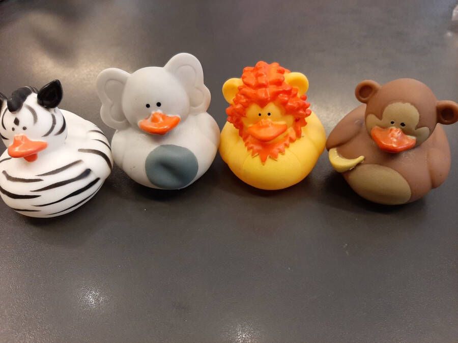 Badeendjes Wilde dieren 4 stuks