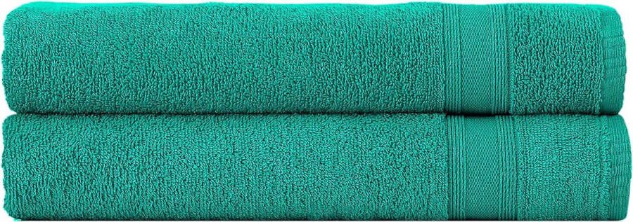 Badhanddoeken turquoise %100 katoen douchehanddoeken badhanddoek set 2-delig 2x badhanddoeken set (70x140) zacht en absorberend turquoise