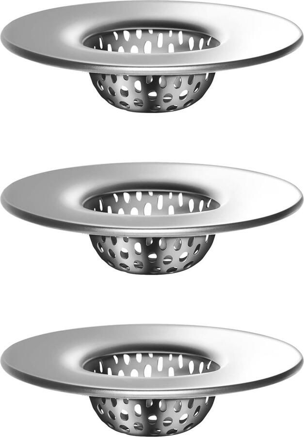 Badkamer wastafel zeef nutsvoorziening helling badkuip toilet gootsteen afvoer zeef haarvanger roestvrij staal douche afvoer zeef 3 pack