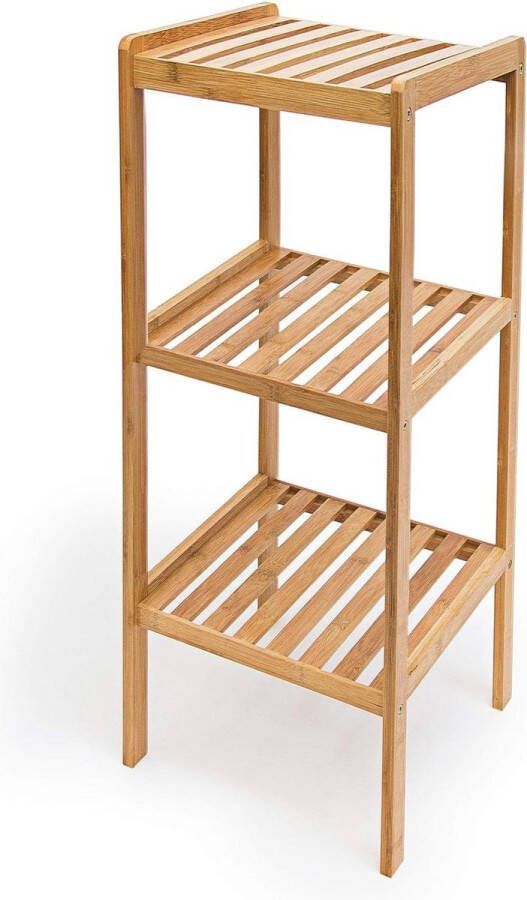 Badkamerrek bamboe 3 planken Stijlvol keuken badkamer opbergrek
