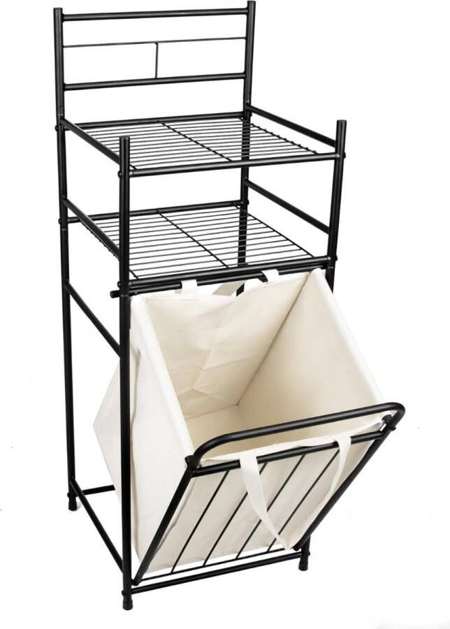 Badkamerrek met wasmand van metaal wasverzamelaar washouder