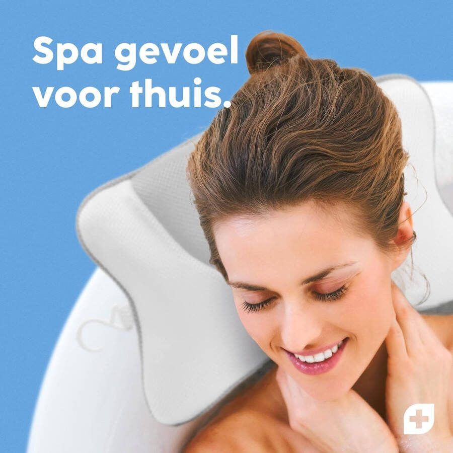 Badkussen Grijs M Luxe Nekkussen met Zuignappen Bad kussen voor Home Spa Orthopedisch Hoofd Nek & Schouders Steun Nekkussen Bad Kussen Nek Badkussen Voor Bad en Bakuip Nekkussen