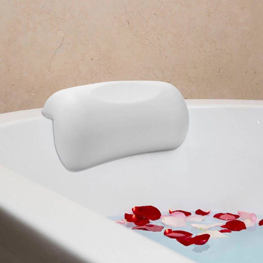 Badkussen met Zuignappen – Eenvoudig te Reinigen en Antislip Zacht voor Badkuip en SPA – Comfortabel Badkussen Badkamer Accessoires Hoofdkussen voor Bad