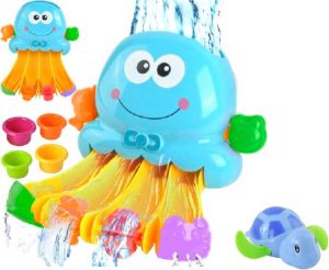 Badspeelgoed Badspeeltjes Speelgoed Bad Baby cadeau Peuter cadeau Baby Peuter Kleuter 0 1 2 3 4 5 Jaar Octopus met Waterglijbaan Schepnetje met Knijpdiertjes Opwindbare Schildpad Waterspeelgoed Bewegend Speelgoed