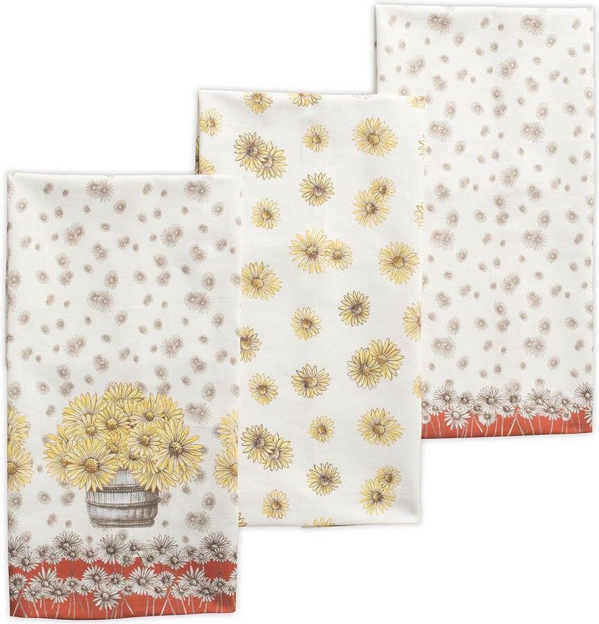 Bagatelle 100% katoenen set van 3 multifunctionele keukenhanddoeken Barhanddoeken Thanksgiving Kerstmis Moederdag 50 CM X 70 CM