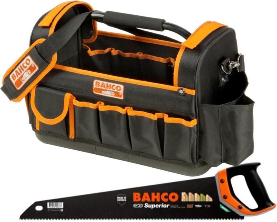 Bahco Open Gereedschapstas + Ergo Handzaag