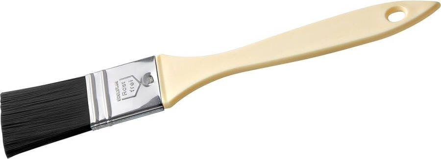 Bakborstel 21 cm PATISSERIE penseel voor koken en bakken ideaal voor invetten en glazeren (kleur: zwart zilver crème) aantal: 1 stuk