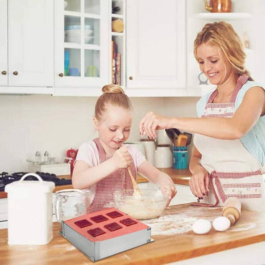 Bakframe rechthoekig verstelbaar taartframe uittrekbaar bakframe decoratief frame in grootte verstelbare bakvorm flexibele taartvorm voor mousses dessertcrème taart