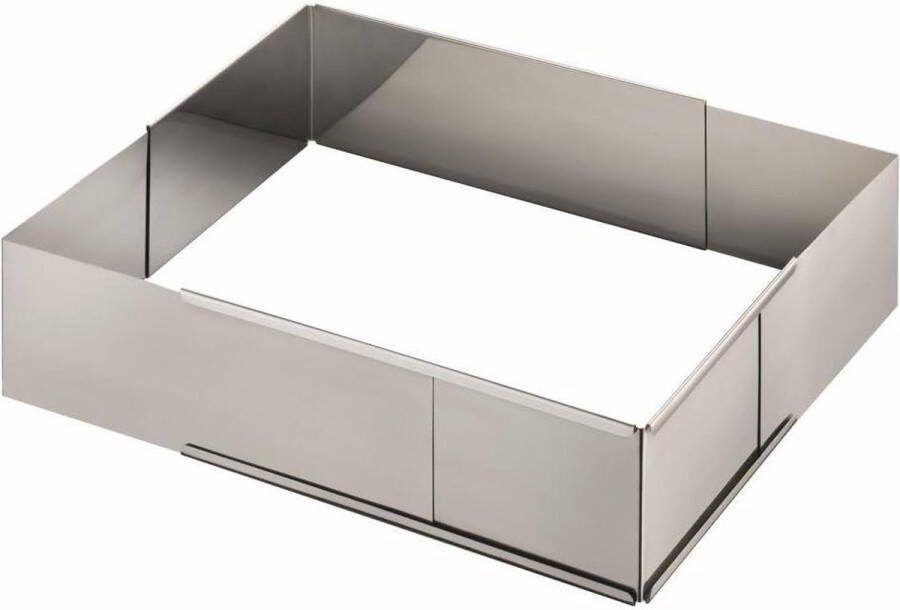Bakframe taartvorm variabel 32 x 46-85 cm van roestvrij staal Kelomat Cake ring