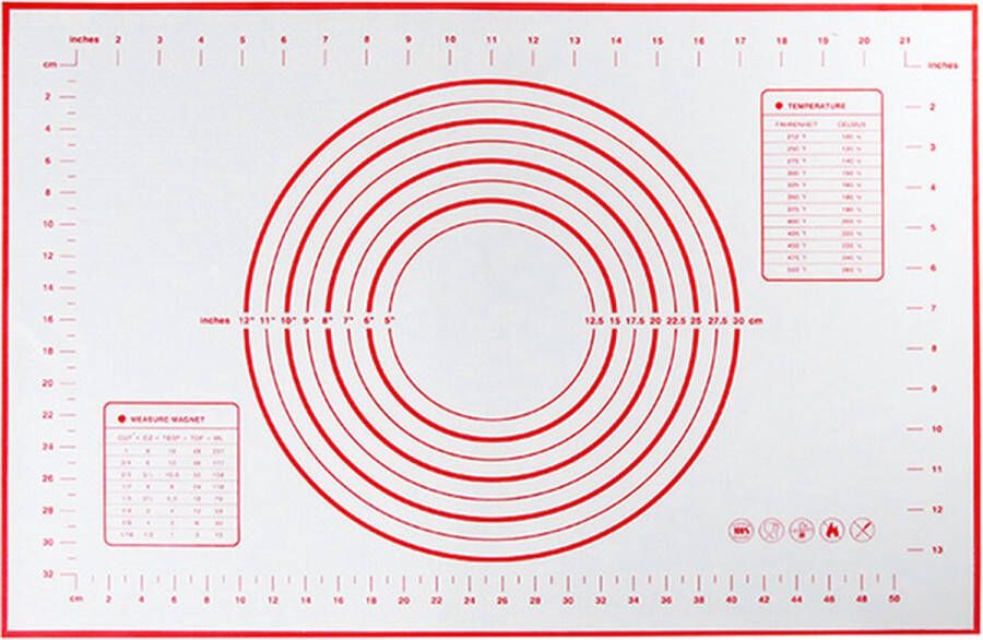 Merkloos Sans marque Bakmat Anti-Stick Siliconen Hittebestendig 60 x 40 cm