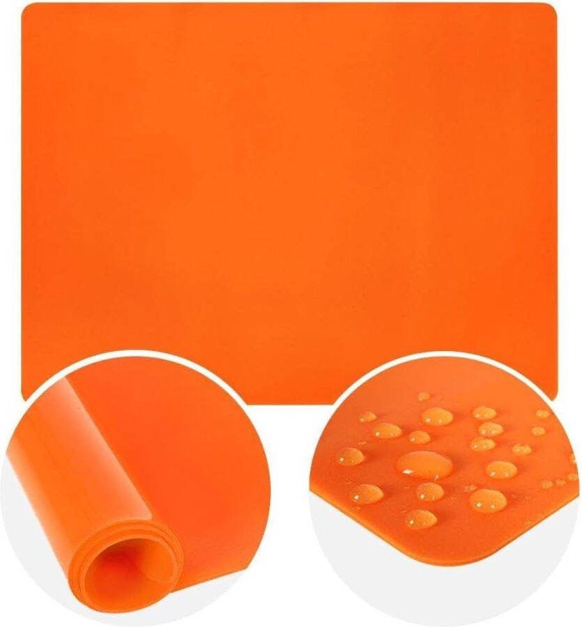 Bakmat antislip anti-aanbak uitrolmat deegmat 60 x 50 cm