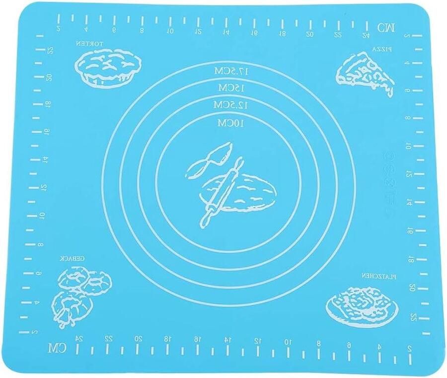 Bakmat deegmat antislip deegonderlegger roldeegpad met anti-aanbaklaag bakaccessoires voor koekjes