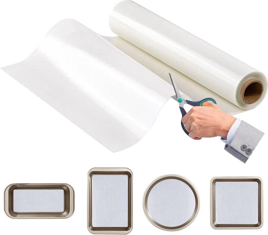 Bakmat rol op maat antislip siliconen mat herbruikbaar anti-kleef luchtfriteuse voering 40 cm x 20 cm