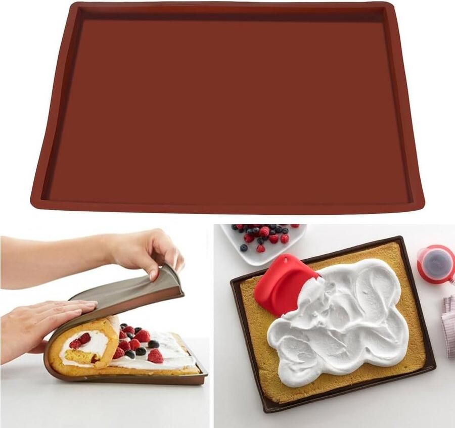 Bakmat siliconen bakplaat flexibele bakplaat voor oven anti-aanbak siliconen bakvellen