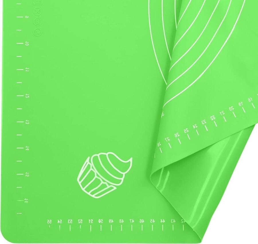Bakmat XXL grote anti-aanbaklaag antislip Groen 64 x 45 cm