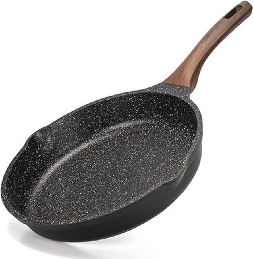 Bakpannen inductie met Antiaanbaklaag 24cm Omelet Pan Bakpanne Braadpannen Koekenpan Gegoten Aluminium Granieten Pan Aanpassen aan Gasfornuis en Inductiefornuis