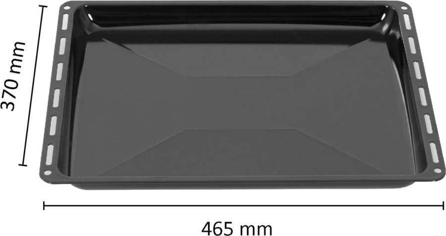 Bakplaten 465 x 370 x 30 mm set van 2 geëmailleerd vetpan verchroomd ovenrooster en emaille bakplaat voor oven en fornuis roosterrooster 465 x 370 mm
