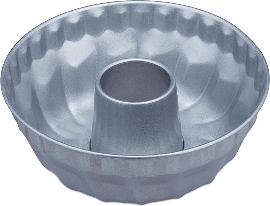 Bakvorm anti-aanbaklaag Ø 25 cm ronde cakevorm carbonstaal zilver