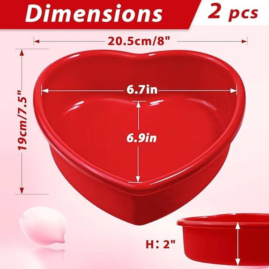 Bakvorm Taartvorm Anti-aanbaklaag en Zeer Duurzaam -koekjesvorm 2 Pieces 17 cm