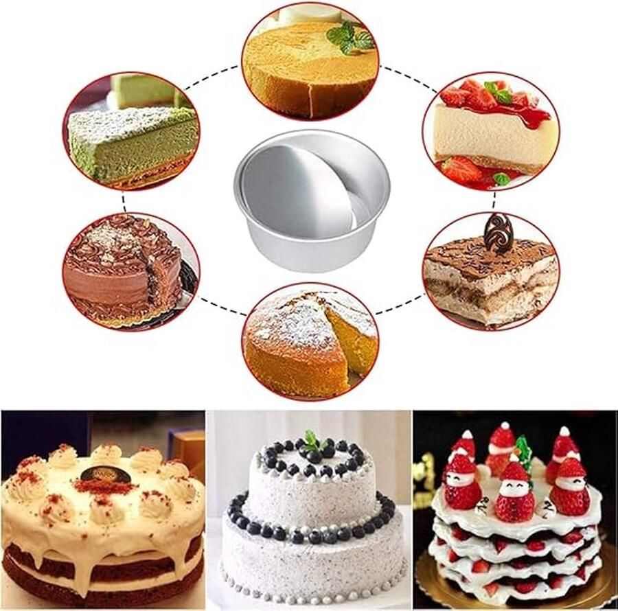 Bakvorm Taartvorm Anti-aanbaklaag en Zeer Duurzaam -koekjesvorm 2 Pieces 8 Inch