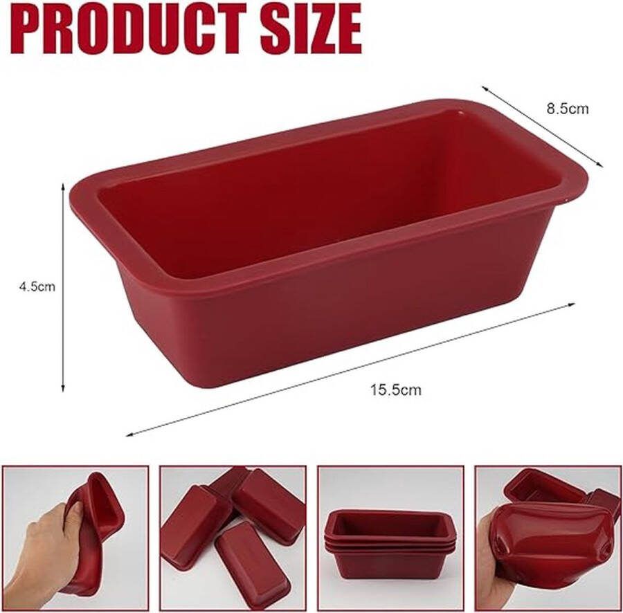 Bakvorm Taartvorm Anti-aanbaklaag en Zeer Duurzaam -koekjesvorm 2 15.5 x 8.5 x 4.5 cm