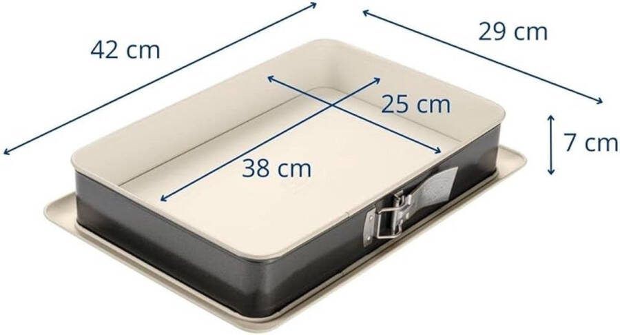 Bakvorm Taartvorm Anti-aanbaklaag en Zeer Duurzaam -koekjesvorm 25D x 38W x 7H centimetres