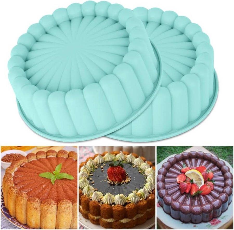 Bakvorm zonnebloem ronde vormen 2 stuks Charlotte taartvorm kleine taartvorm 20 cm brownie gelaagde cake cheesecakes